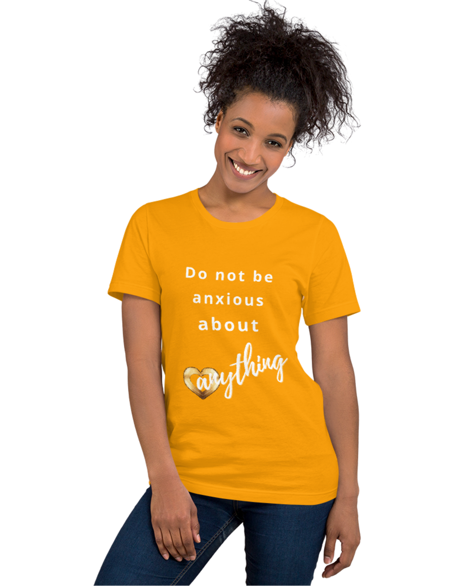 Do not be anxious about anything - Tee - Gold / S In His presence