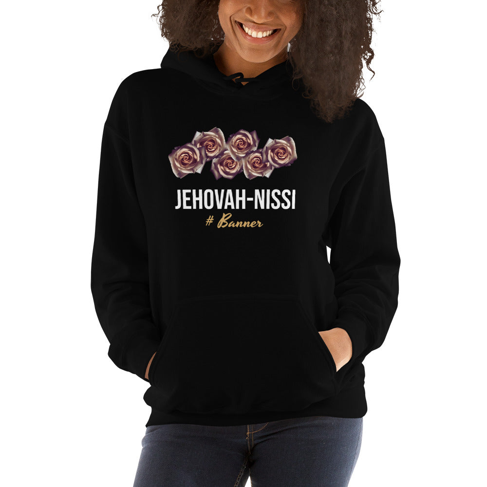 Jehovah-Nissi - Roses Hoodie - Black / S In His presence