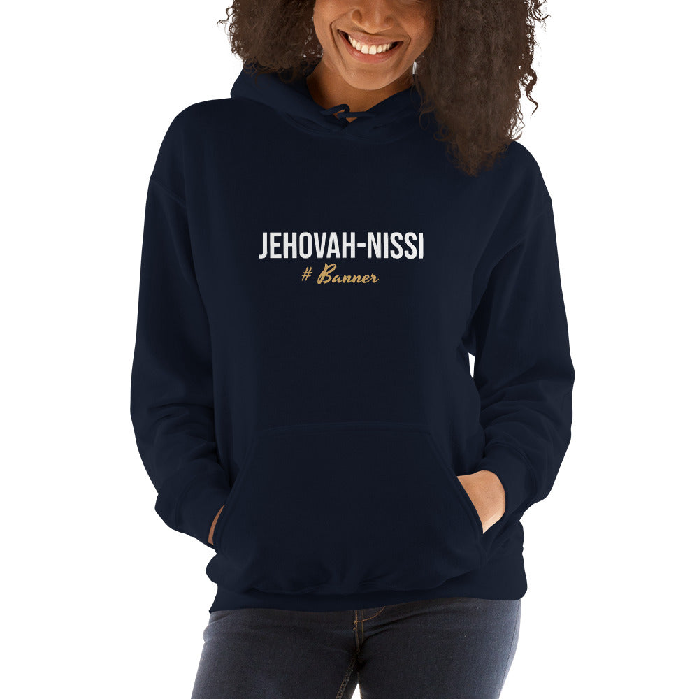 Jehovah-Nissi - Unisex Hoodie - Navy / S In His presence