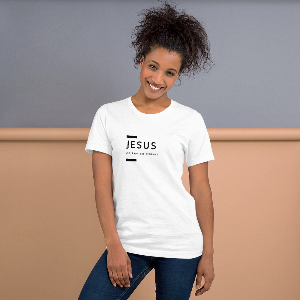 Jesus Est from the beginning - Tee - White / XS In His presence